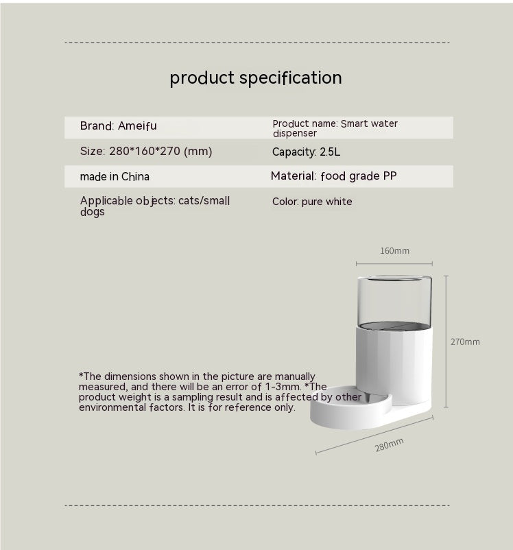 Cat Fountain Automatic Pet Feeder
