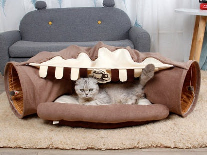 Pet Cats Tunnel Interactive Play Toy