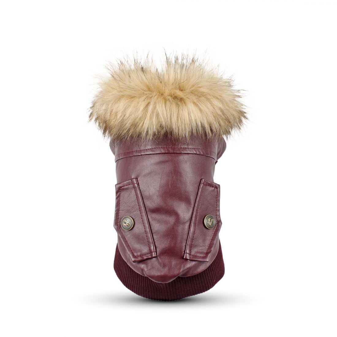 Fur Collar Leather Coat